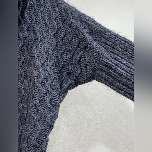 Anthropology Elsamanda Wool Blend Sweater/ cardigan Oversized Full Zip size M - Picture 5 of 8